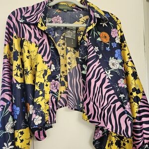 Cropped Flowy Flower Top *Oversized